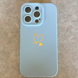 Blue/Heart iPhone 14 Pro Case